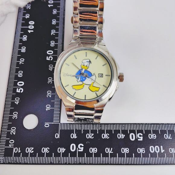 Disney Donald Duck Calendar Date Silver Watch Men's - Picture 6 of 7